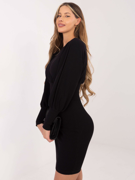 Černé pruhované šaty RUE PARIS