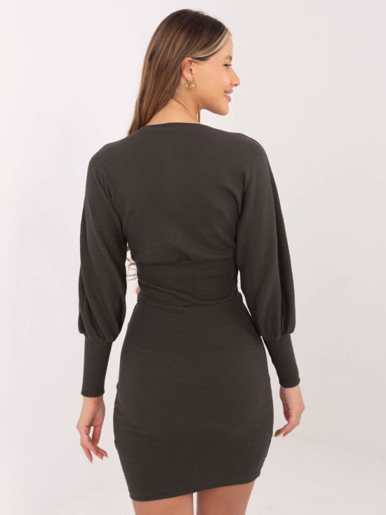 Stylové šaty v tmavě khaki