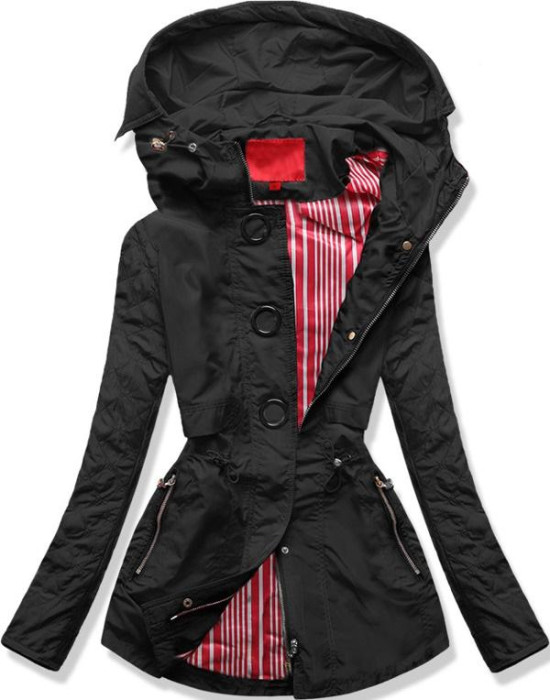 Černá lehká parka