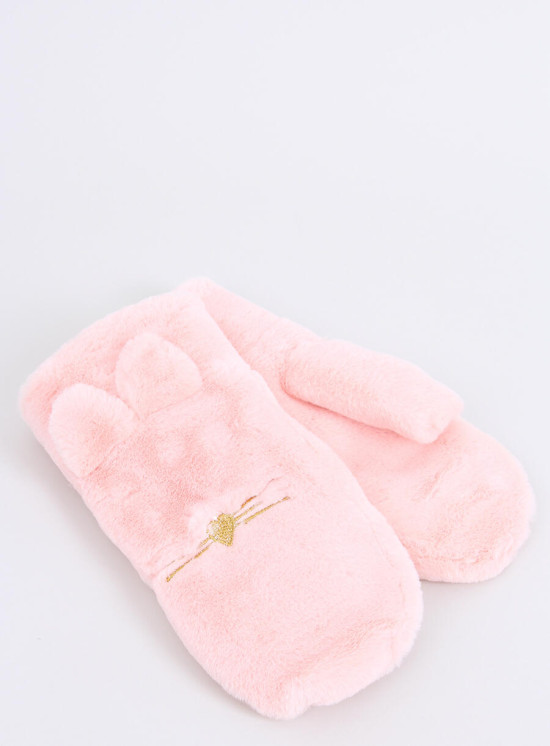 Plyšové palčáky světle růžové
