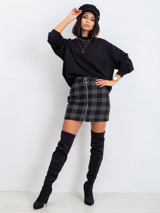 Černá bavlněná basic mikina