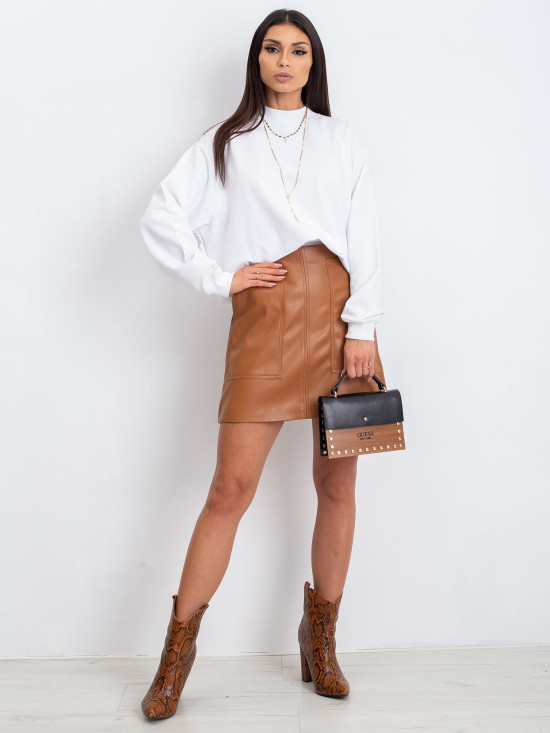 Bílá bavlněná basic mikina