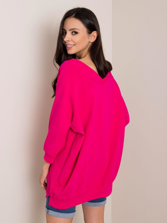 Tmavě růžová oversize mikina RUE PARIS