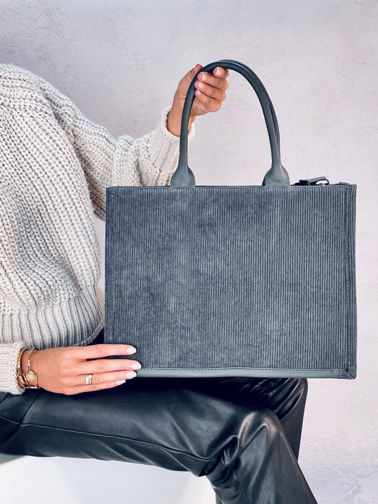 Dámská shopper taška tmavě šedá