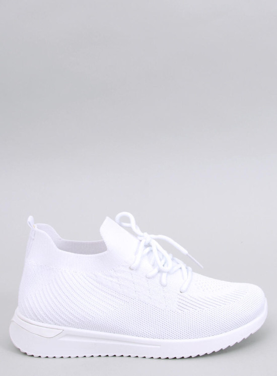 Bílé dámské tenisky z elastické látky