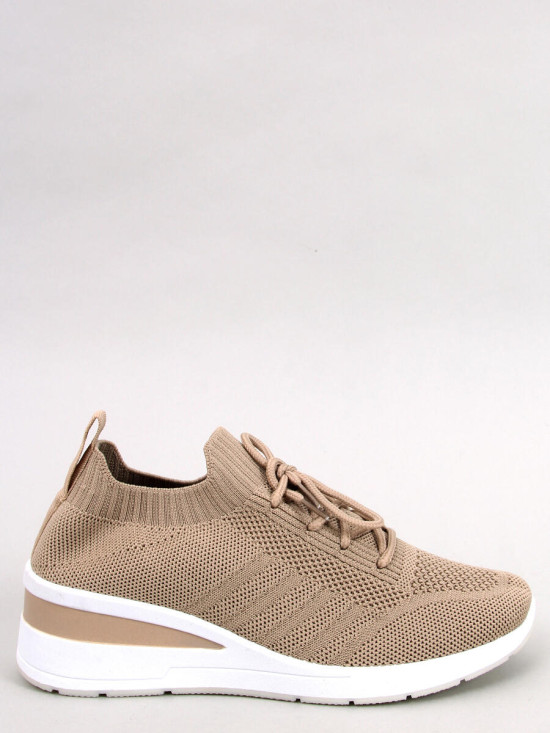 Béžové sportovní tenisky z elastické látky