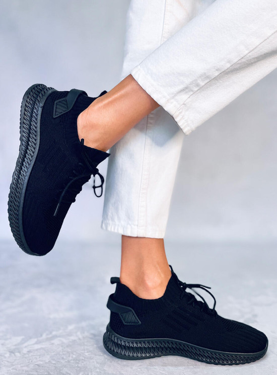 Dámské sportovní látkové tenisky černé