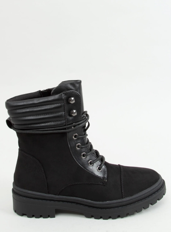 Černé dámské šněrovací boty