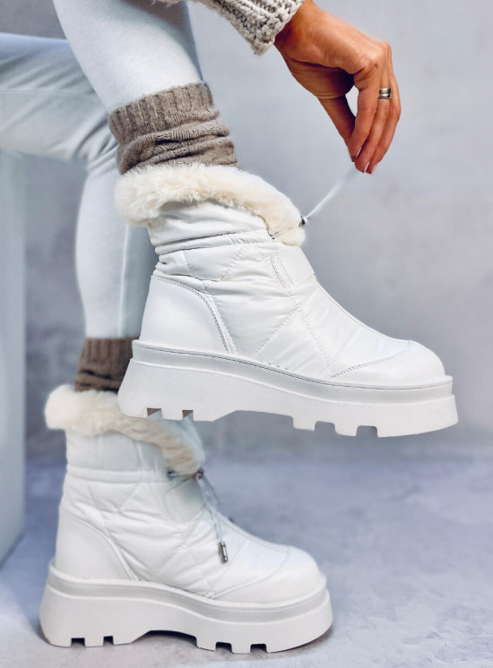 Sněhule na vysoké platformě bílé