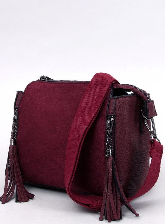 Dámská taška s třásněmi vínově červená