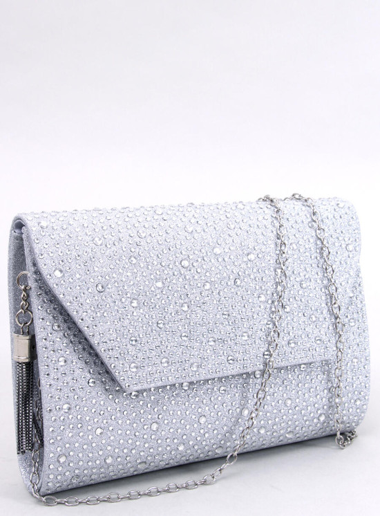 Dámská lesklá kabelka stříbrná