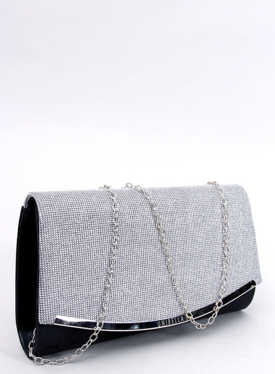 Elegantní kabelka zdobená zirkony černá