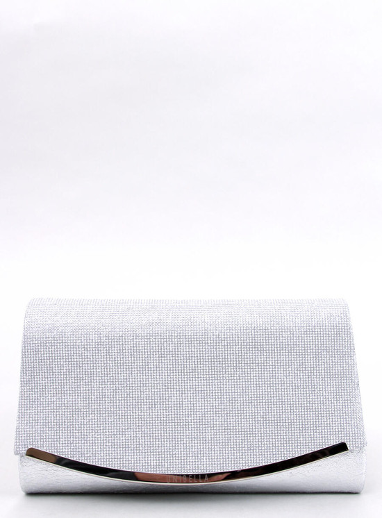 Elegantní kabelka zdobená zirkony stříbrná