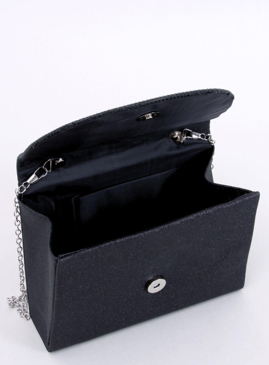 Lesklá formální kabelka černá