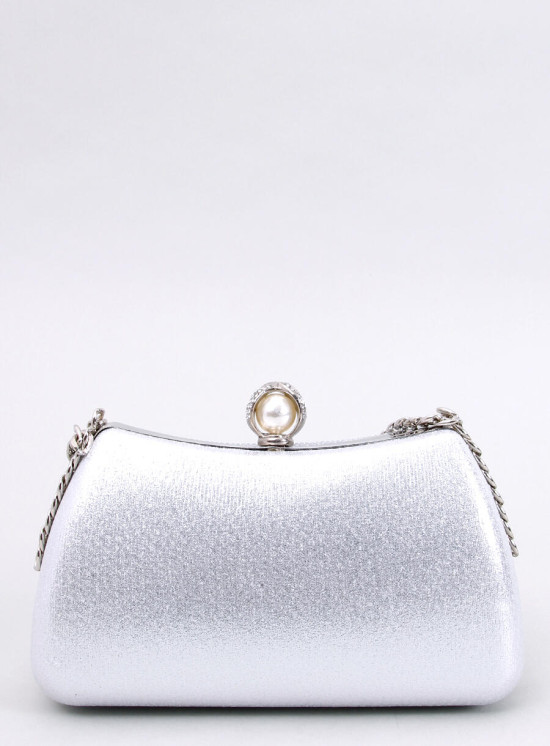 Společenská clutch kabelka stříbrná