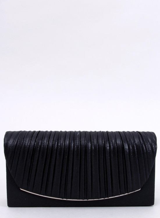 Černá listová společenská kabelka