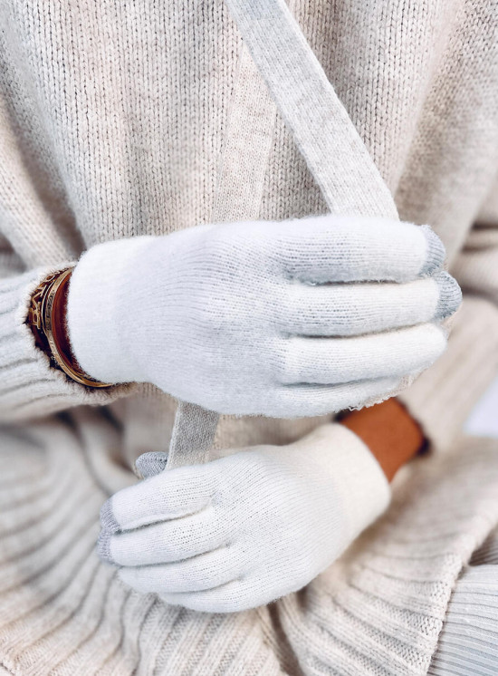 Dámské basic rukavice ecru