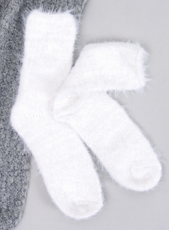 Dámské hřejivé ponožky béžová/bílá/růžová