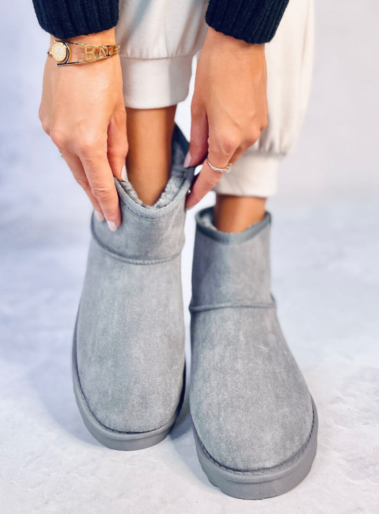 Šedé zateplené nízké sněhule