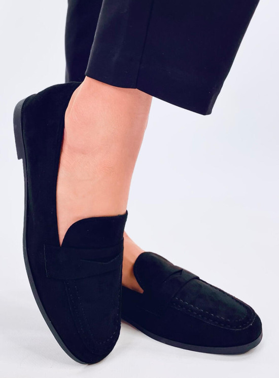 Nízké klasické mokasíny černé