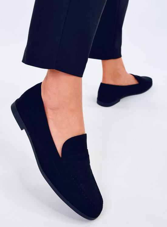 Nízké klasické mokasíny černé