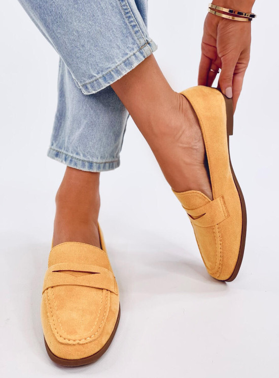 Nízké klasické mokasíny žluté