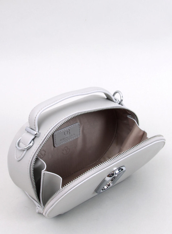 Šedá kabelka se širokým popruhem