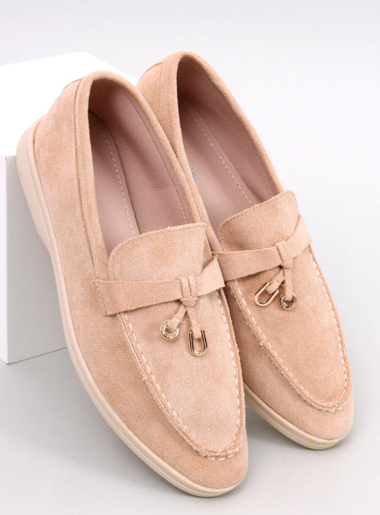 Měkké semišové mokasiny béžové