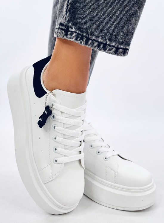 Tenisky na vysoké platformě bílá/černá