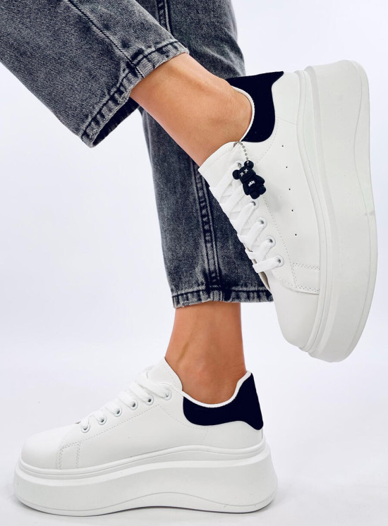 Tenisky na vysoké platformě bílá/černá