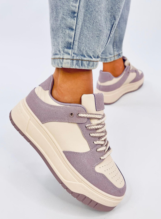 Dámské dvoubarevné tenisky lila/bílá
