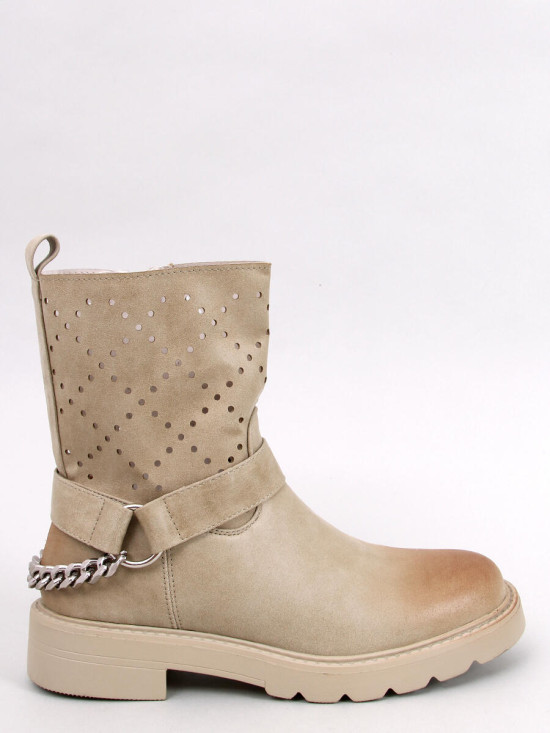 Zelené perforované kozačky