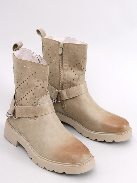 Zelené perforované kozačky