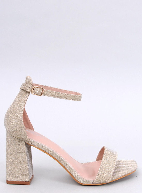 Dámské třpytivé sandály zlaté