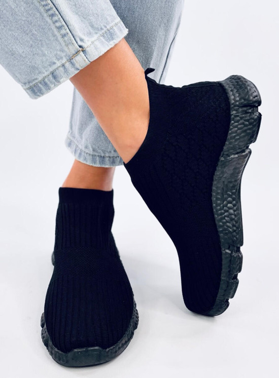 Dámské látkové slip-on tenisky černé