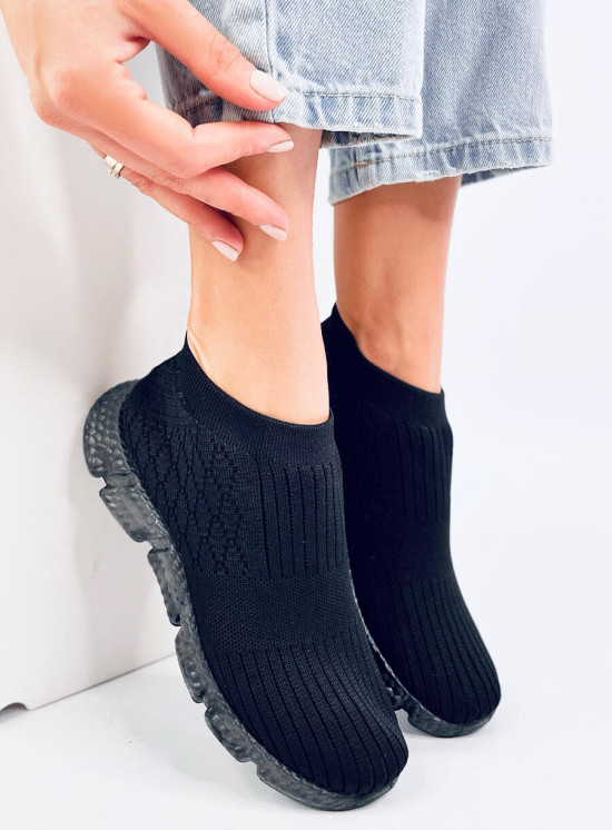 Dámské látkové slip-on tenisky černé