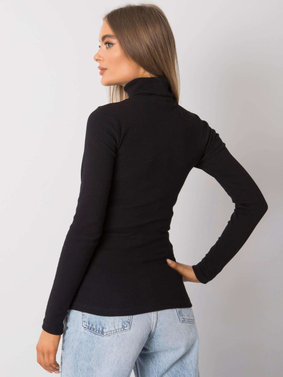 Černý pruhovaný dámský rolák