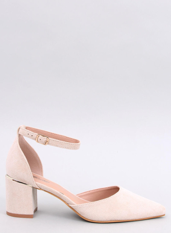 Elegantní nízké semišové lodičky béžové