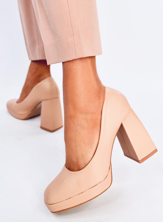 Tělové lodičky na širokém podpatku