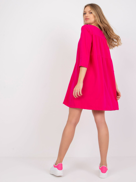 Oversize růžové šaty