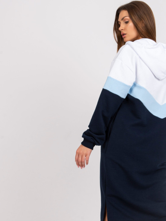 Oversize midi šaty s kapucí