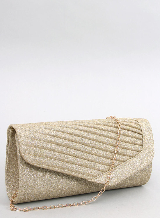 Zlatá lesklá formální kabelka