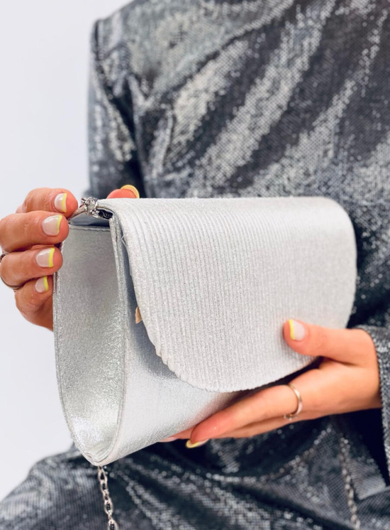 Společenská kabelka - stříbrná