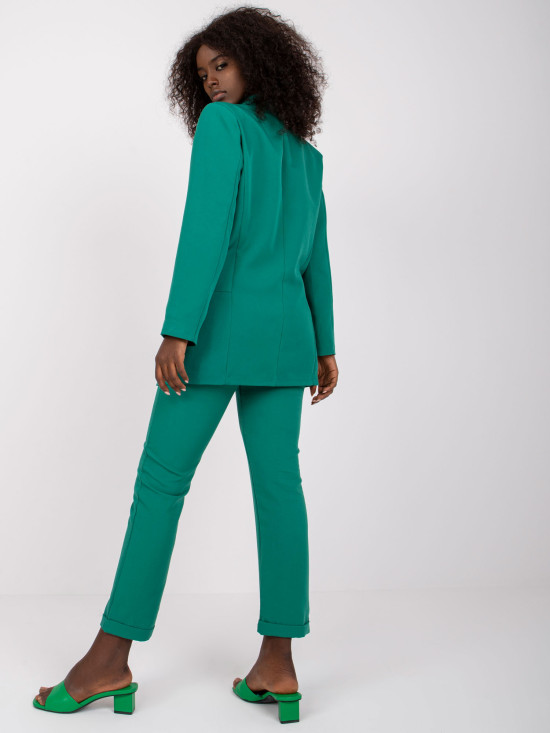 Elegantní zelené sako s dlouhým rukávem