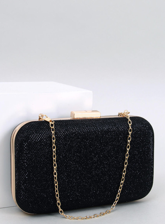 Lesklá dámská kabelka černá