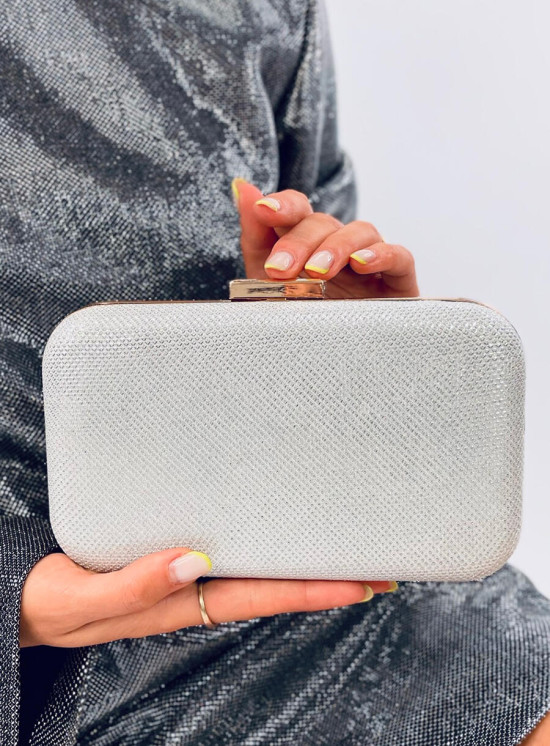 Lesklá dámská kabelka bílá