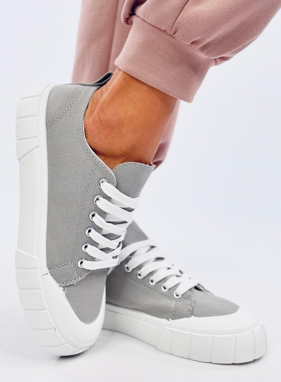 Šedé plátěné dámské tenisky