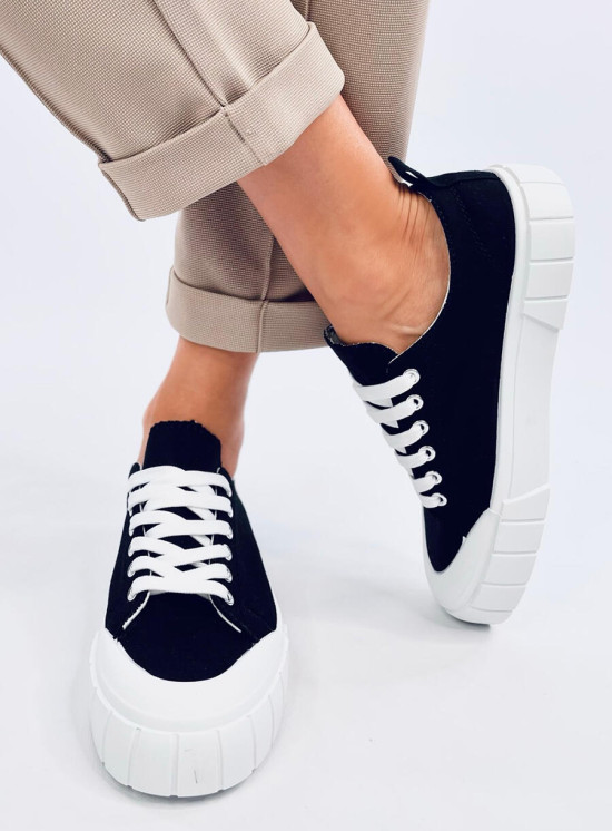 Černé plátěné dámské tenisky