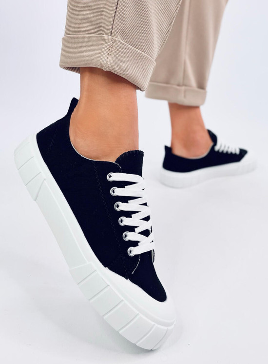 Černé plátěné dámské tenisky