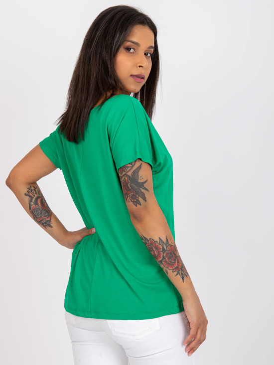 Zelené tričko s krajkou